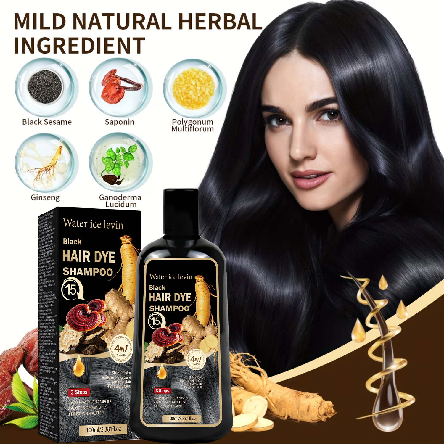 Black Sesame Ginseng Reishi Ha – Biotin Hair Growth recenzja i cena