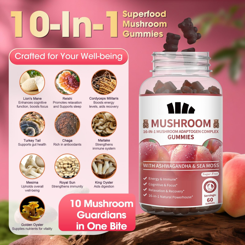 Mushroom Gummies 2500mg Contai – Lion Mane Mushroom recenzja i cena